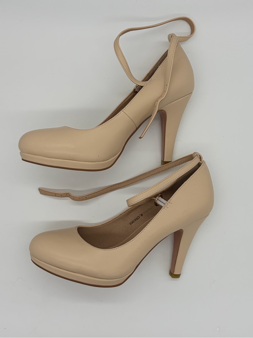 Women's Nude Ankle-Strap High Heel Pumps (NO BOX)